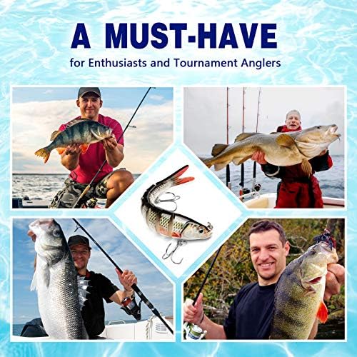 Bass Fishing Lure for Freshwater and Saltwater Lifelike Fishing Lures Multi Jointed Swimbait for Bass Trout Crappie Walleye Pike Fishing Gifts for Men - Image 6