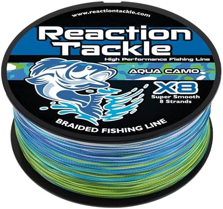 Reaction Tackle Braided Fishing Line - Pro Grade Power Performance for Saltwater or Freshwater Fish - Colored Fishing Line Braid for Extra Visibility by ReactionTackle