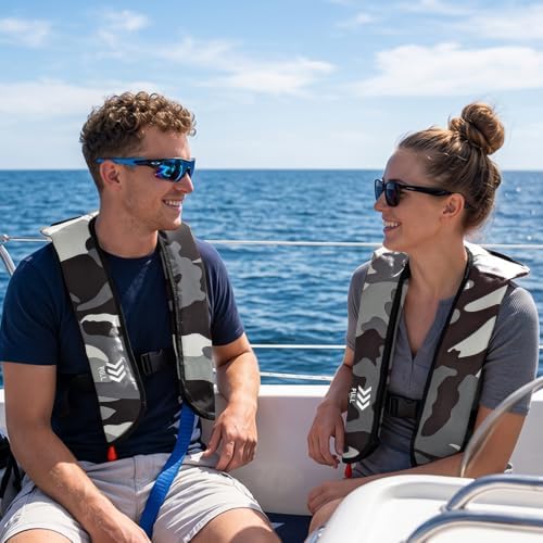 Automatic Inflatable Life Jacke for Adults| Supports up to 330 lbs | Life Vest for Adults| Inflatable PFD Vest Adult| Outdoor Water Sports. - Image 5