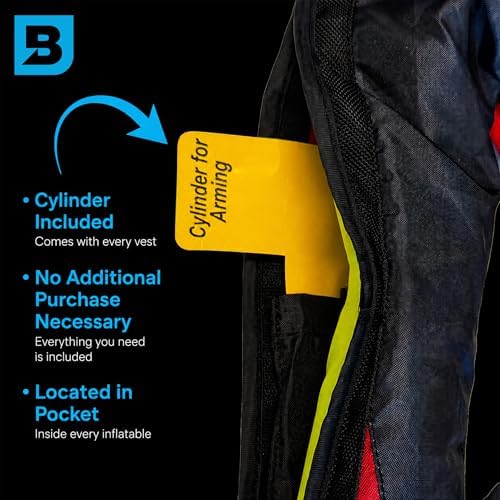 BLUESTORM Stratus 35 Inflatable Life Jacket PFD for Adults | US Coast Guard (USCG) Approved Automatic Self Inflating Life Vest Preserver with Manual Ripcord - Image 6