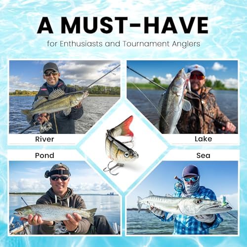 Bass Fishing Lure for Freshwater and Saltwater Lifelike Fishing Lures Multi Jointed Swimbait for Bass Trout Crappie Walleye Pike Fishing Gifts for Men - Image 6