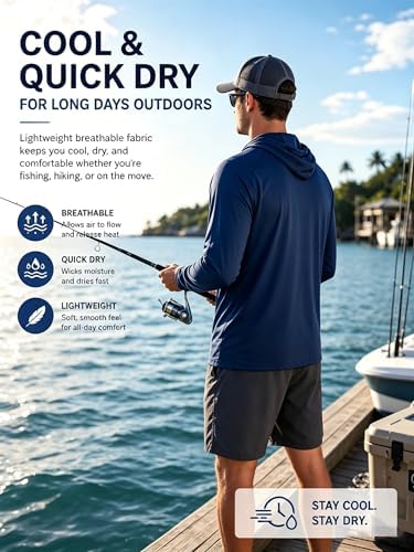ZITY Men's Lightweight Pullover Hoodie UPF 50+ Fishing Shirts Sweatshirt - Image 5