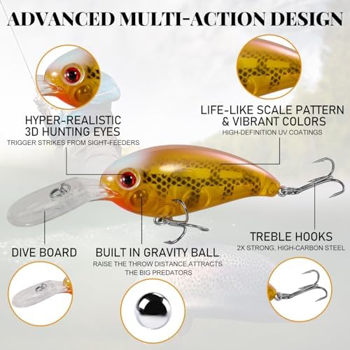 Fishing Lures Shallow Deep Diving Swimbait Crankbait Fishing Wobble Multi Jointed Hard Baits for Bass Trout Freshwater and Saltwater - Image 6