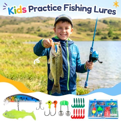 ODDSPRO Kids Fishing Pole - Portable Kids Fishing Rod and Reel Combo, Kids Fishing Gear with Tackle Box, Spincast Reel, Collapsible Chair and Bucket, Fishing Pole for Kids Boys Girls Toddler Youth 3+ - Image 7