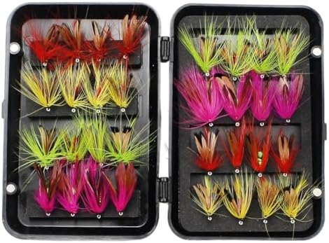 Assorted Fly Fishing Lures 32pcs with Magnetic Box for Salmon(C-32PCS) - Image 3