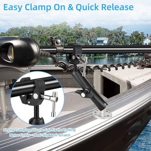 Trolling Motor Stabilizer Mount Support for Minn kota Terrova,360° Adjust - Image 2