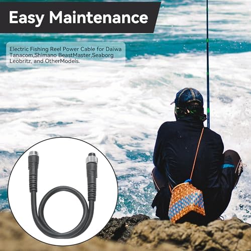 1.5FT Rust-Proof Electric Fishing Reel Battery Power Cable | Compatible with Daiwa Tanacom, Seaborg, Leobritz, BeastMaster & Shimano Reels | Super Air Cord for BM, LB, Prof, PrB, ProS Models - Image 7