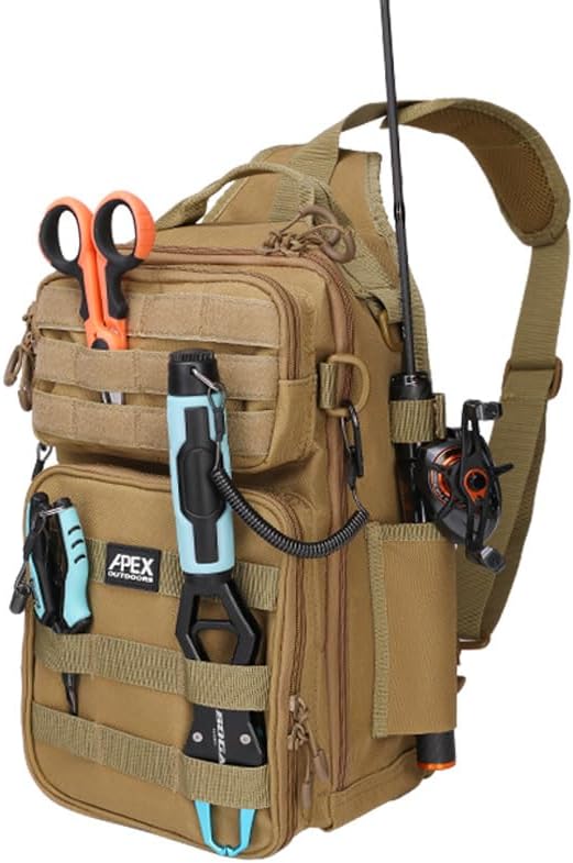 Fishing Backpack with Rod Holder, Fishing Tackle Bag by Apex+Outdoors
