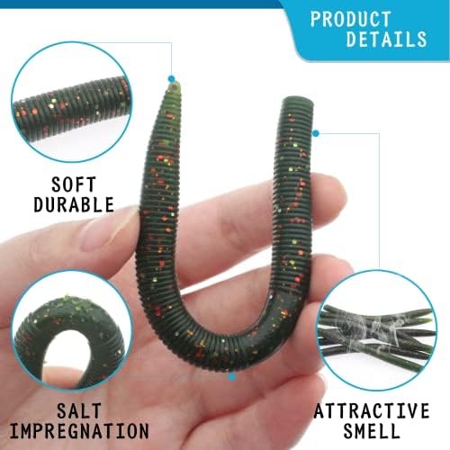 Senko Worms 40/133Pcs Fishing Soft Plastic Bait Bass Fishing Lures - Image 3