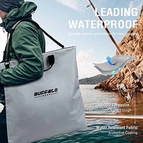 Buffalo Gear Fish Tournament Weigh in Bag for Bass Fishing, Heavy Duty Fish Bag for Caught Fish Waterproof,Leakproof,Puncture Resistant - Image 2