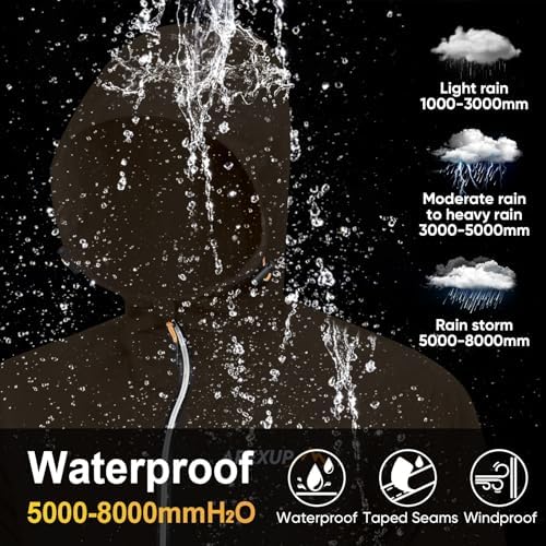 APEXUP Packable Rain Jacket Men Waterproof Lightweight Raincoat with Hood - Image 3