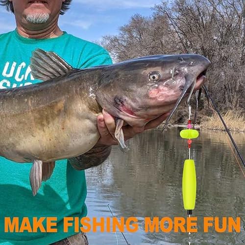 SILANON Catfish Rig Tackle Making Kit, Catfishing Tackle Accessories with Catfish Floats Catfish Hooks Swivels Fishing Rattles Bells Beads Bobber Stoppers Catfishing Gear Equipment - Image 7
