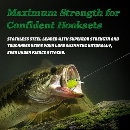 Fishing Wire Leaders 60PCS - 7in/9in/12in Stainless Steel Leaders with Swivels & Snaps for Bass, Pike, Catfish, Carp, Walleye - Saltwater & Freshwater Fishing Gear ﻿ - Image 6