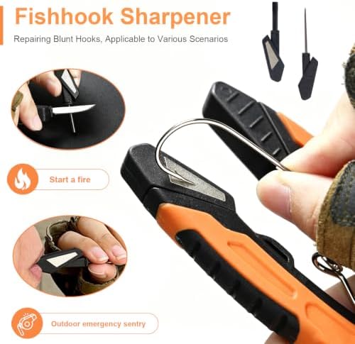 7" Split Ring Fishing Pliers, Multi-Function Line Cutter Sheath & Lanyard - Image 5