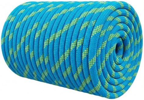 1/2 Inch Arborist Rigging Rope (200 Ft) - ASTM F2116 Certified (9,000 lbs MBS / 900 lbs SWL) - Static Polyester Bull Rope for Tree Climbing, Nautical Rigging & Swings (Blue) by Glfcai