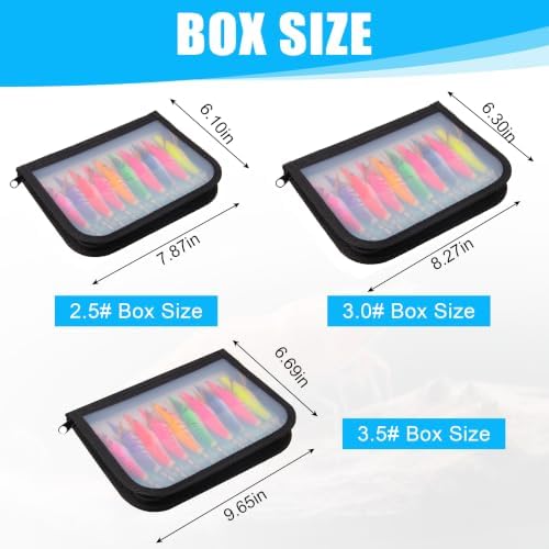 Squid Jig Saltwater Glow Squid Lures, 10pcs Luminous Cuttlefish Sleeve Fishing Jigs Shrimp Prawn Lures Atrificial 3D Fluorescent Squid Jigs Hard Night Fishing Bait Octopus Lure - Image 6