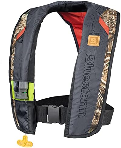 BLUESTORM Stratus 35 Inflatable Life Jacket PFD for Adults | US Coast Guard (USCG) Approved Automatic Self Inflating Life Vest Preserver with Manual Ripcord by Bluestorm
