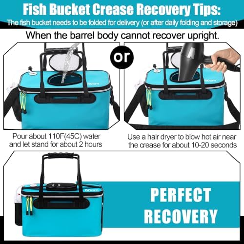 2 Pcs Fishing Bucket and Live Bait Aerator - Image 5