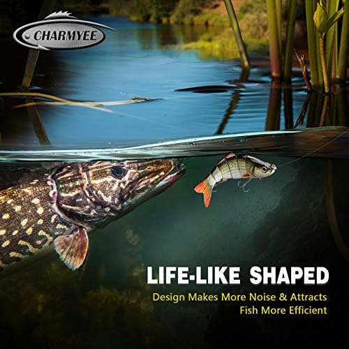 Bass Fishing Lure for Freshwater and Saltwater Lifelike Fishing Lures Multi Jointed Swimbait for Bass Trout Crappie Walleye Pike Fishing Gifts for Men - Image 3
