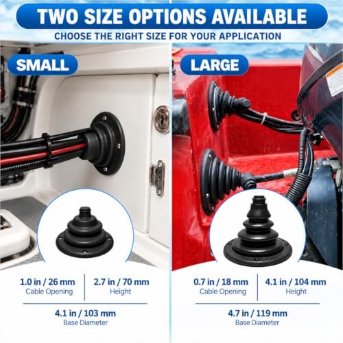 Boat Motor Well Cable Boot - Rigging Steering Protect for Marine Yacht Kayak Electrical Wire Organize, Fuel Lines Diameter 4 7/10" - Image 6