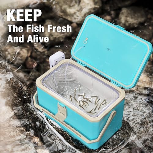 Ghosthorn 11/15QT Cooler Live Bait Bucket with 4000mAh Rechargeable Aerator - Image 2
