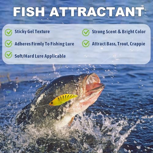 EUPHENG Fish Attractant Gel Luminous Green Fishing Lure Attraction Enhancer Scent for Bass, Crappie and Trout Attractant - Image 2