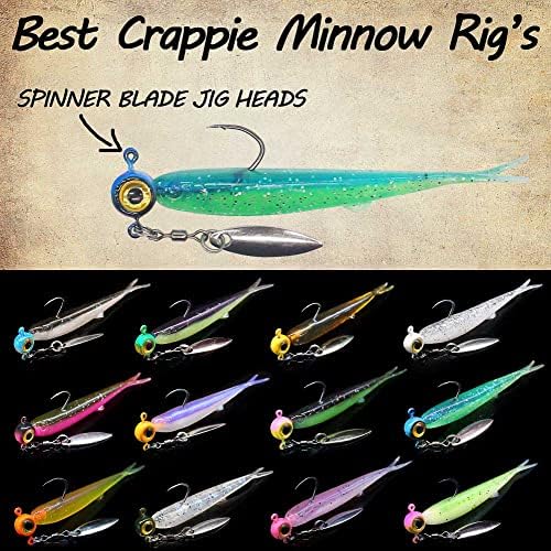 Crappie-Baits- Plastics-Jig-Heads-Kit-Shad-Minnow-Fishing-Lures-for Crappie-Panfish-Bluegill-40 &135 Piece Kit - Image 5