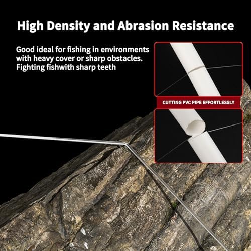 Eupheng Fluorocarbon Fishing Leader, 6/12PCS 20LB-80LB Invisible Fluorocarbon Leaders with Swivel and Snap,100% Fluorocarbon Leaders Line for Saltwater Freshwater - Image 5