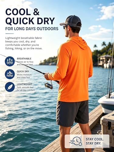 ZITY Men's Lightweight Pullover Hoodie UPF 50+ Fishing Shirts Sweatshirt - Image 5