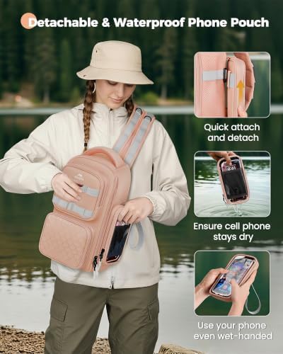 MATEIN Fishing Sling Bag with Phone Pouch, 3600 Tackle Box Backpack - Image 3