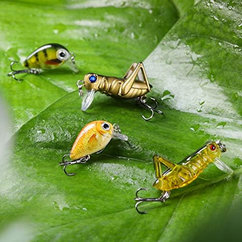 Skylety Mini Bass Fishing Lures Crankbaits Hard Baits with Box - Image 5