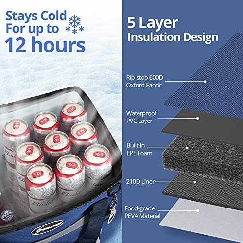 Maelstrom Soft Cooler Bag, 35/55/75 Can Beach Cooler with Flip-top Access - Image 4