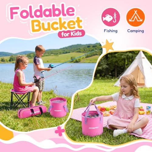 ODDSPRO Kids Fishing Pole - Portable Kids Fishing Rod and Reel Combo, Kids Fishing Gear with Tackle Box, Spincast Reel, Collapsible Chair and Bucket, Fishing Pole for Kids Boys Girls Toddler Youth 3+ - Image 4