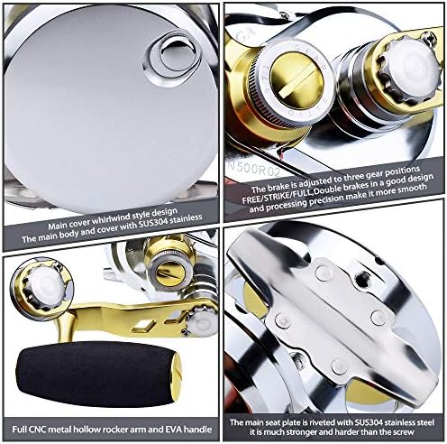 PROBEROS Conventional Reel Trolling Reels - Lever Drag Deep Sea Ocean Big Game Offshore Jigging Fishing Reels - Image 5