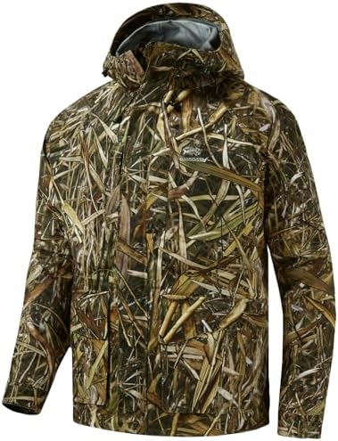 BASSDASH Walker-LW Breathable Waterproof Fishing Hunting Wading Jackets with Silent Outer Fabric for Men Women by Bassdash