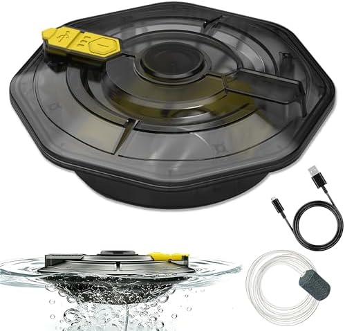 Rechargeable Floating Aerator Pump - IPX7 Waterproof Portable Bait Bucket Aerator, Live Bait Aerator for Fishing, 40H+ Battery for Power Outage, Fish Tank Bubbler for Live Minnows by Unknown