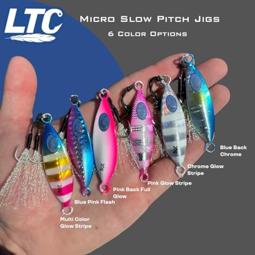 LightTackleCentral Micro Slow Pitch Jig, Multicolor Teardrop Shape, Casting and Jigging Spoon, Suitable for Fresh and Saltwater, Offshore to Ice Fishing - Image 4
