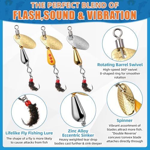 Skylety Mini Bass Fishing Lures Crankbaits Hard Baits with Box - Image 3