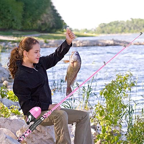 ODDSPRO Kids Fishing Pole Pink, Portable Telescopic Fishing Rod and Reel Combo Kit - with Spincast Fishing Reel Tackle Box for Girls, Youth - Image 6