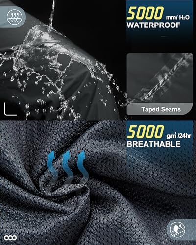 33,000ft Men's Rain Pants, Waterproof Rain Over Pants, Windproof Pants - Image 3