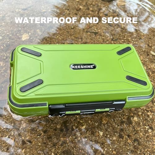Small Fishing Tackle Box, Mini Double-Sided Fishing Lure Box with Adjustable Dividers Multi-Purpose Organizer(Green) - Image 6