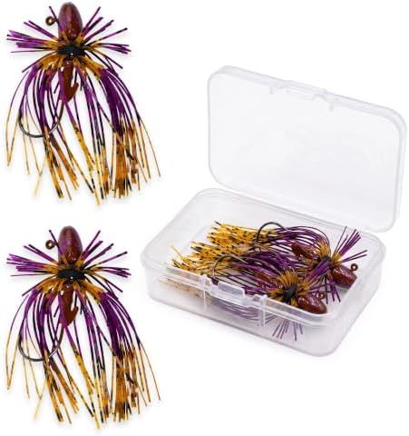 Spider Fishing Jig Lures, 1/4 and 1/8 Oz Finesse Style, 2-Pack by FishHog
