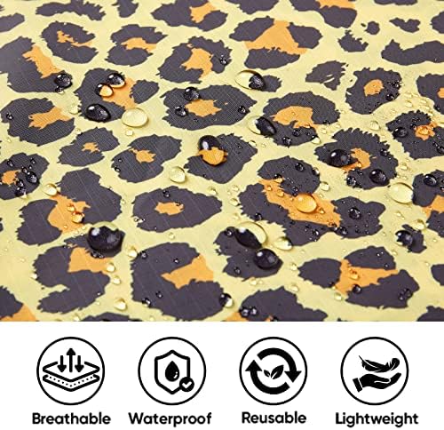 PTEROMY Hooded Rain Poncho for Adults, Reusable Waterproof Raincoat - Image 5