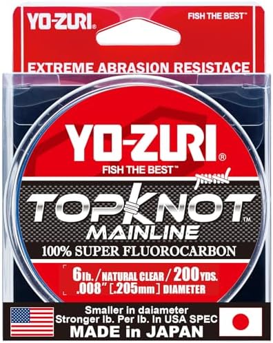 Yo-Zuri Topknot Mainline Natural Clear 200 Yards Fluorocarbon Fishing Line by DUEL