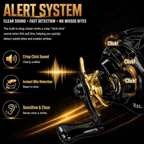 DC Baitcasting Reel with Smart Digital Brake, Anti-Backlash Fishing Reel with Signature DC Sound, Easy-Control 7.1:1 Baitcaster for Beginners & Bass Fishing - Image 5