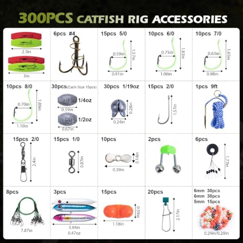 Goture Catfish Rig Making Kit,274pcs/300pcs Catfishing Tackle - Image 3