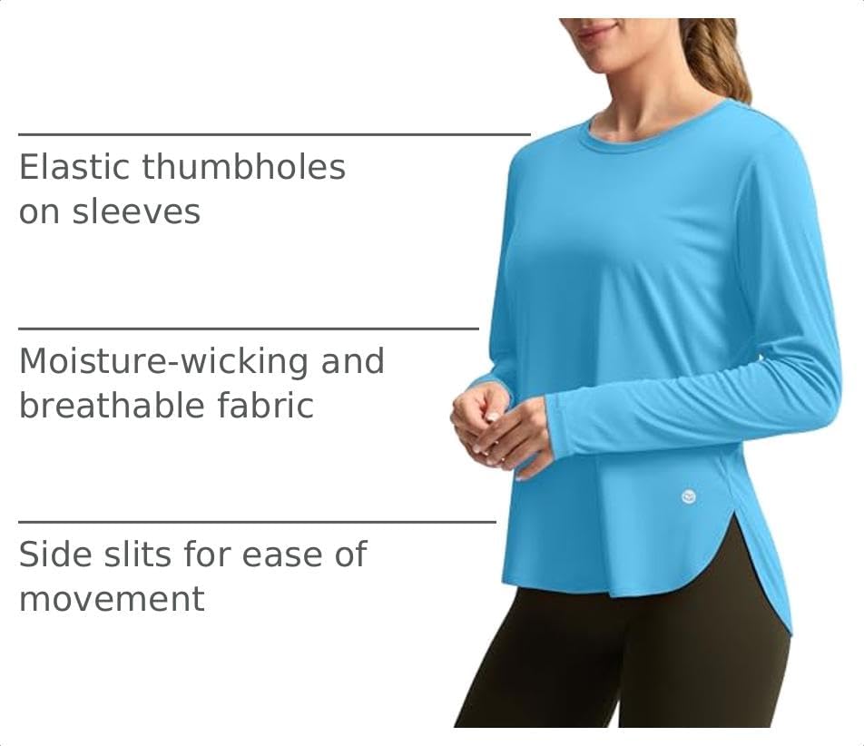 G Gradual Women's Sun Shirts UPF 50+ Long Sleeve Workout Hiking Tops - Image 4