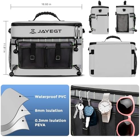 Kayak Cooler Behind Seat - Waterproof Cooler Bag Compatible with Lawn-Chair Seat Kayak，Kayak Accessories Camping Cooler, Portable Ice Chest for Fishing, Beach, Travel,Picnic, Cooler Leak-Proof - Image 5