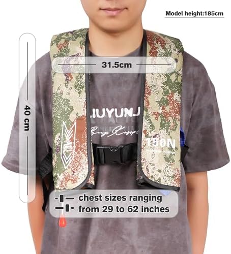 Inflatable-Life-Jacket| Lightweight Life-Vest for Adults| Automatic Inflatable-PFD| Supports up to 300 lbs - Image 2