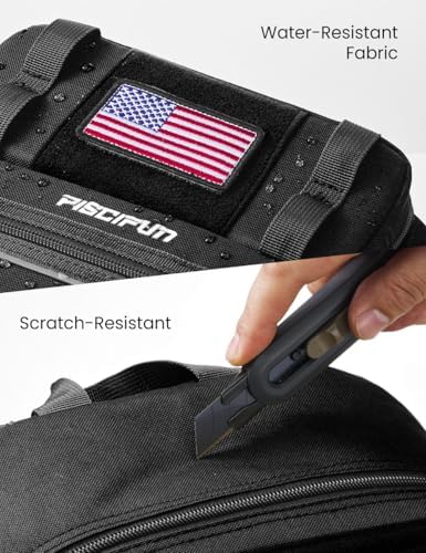 Piscifun Fishing Backpack Tackle Bag, MOLLE & 2 Rod Holders, Multi Storage - Image 3